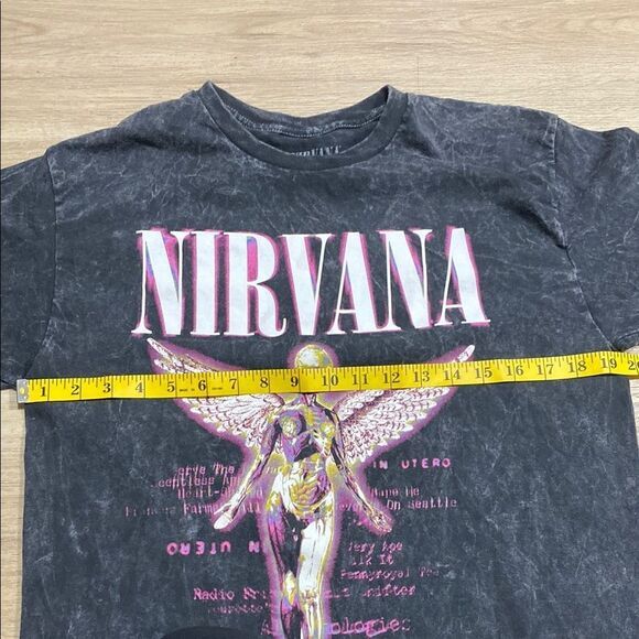 NIRVANA In Utero Acid‎ Wash Band Graphic Tee – Size Medium - Picture 11 of 13